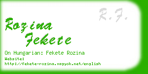 rozina fekete business card